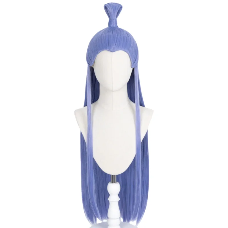 ND Ao Bing Cosplay Perücken Ne Zha Anime Cosplay Blaue Haarperücken Hitzebeständige Synthetik für Comic Con Coser Kostüm Mottoparty