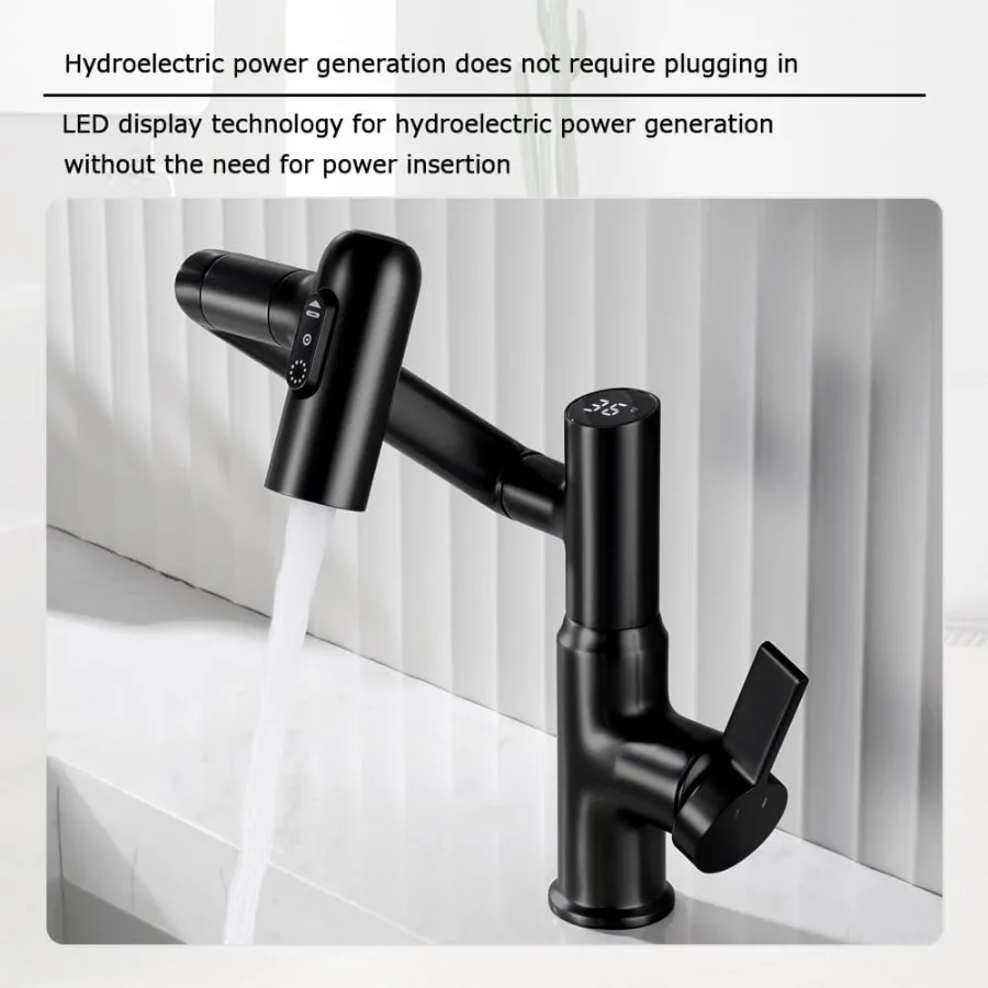 Smart Temperature Bathroom FaucetSingle Handle Bathroom Faucet Bathroom Sink Faucet Kitchen Faucet taps Matte Black