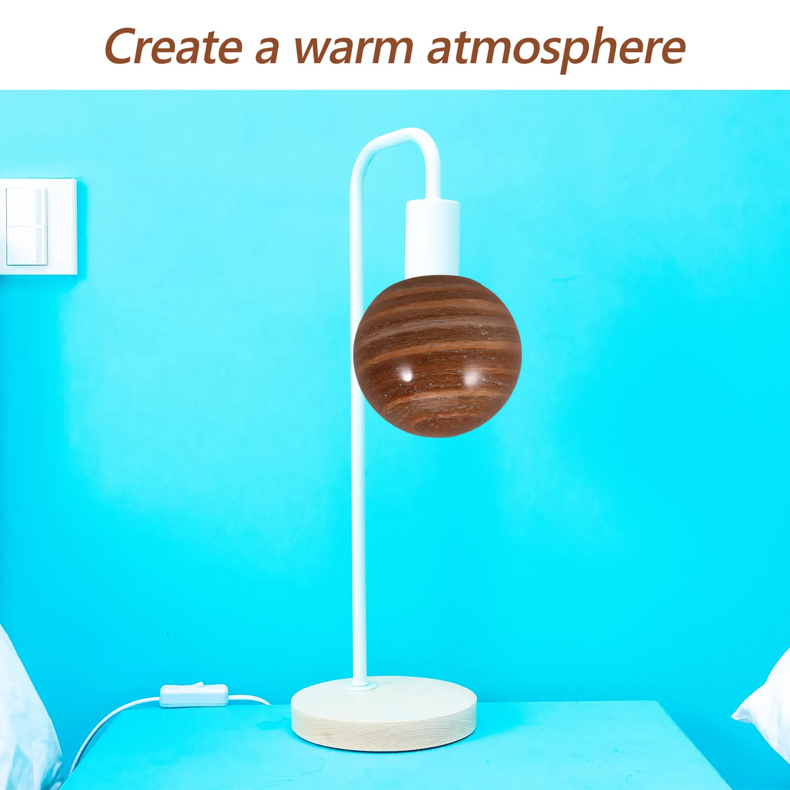 

Yellow Black Bubble Glass Lampshade Sphere Lamp Cover Artistic Bedroom Table Light Fixture Replacement Globe Light Shade