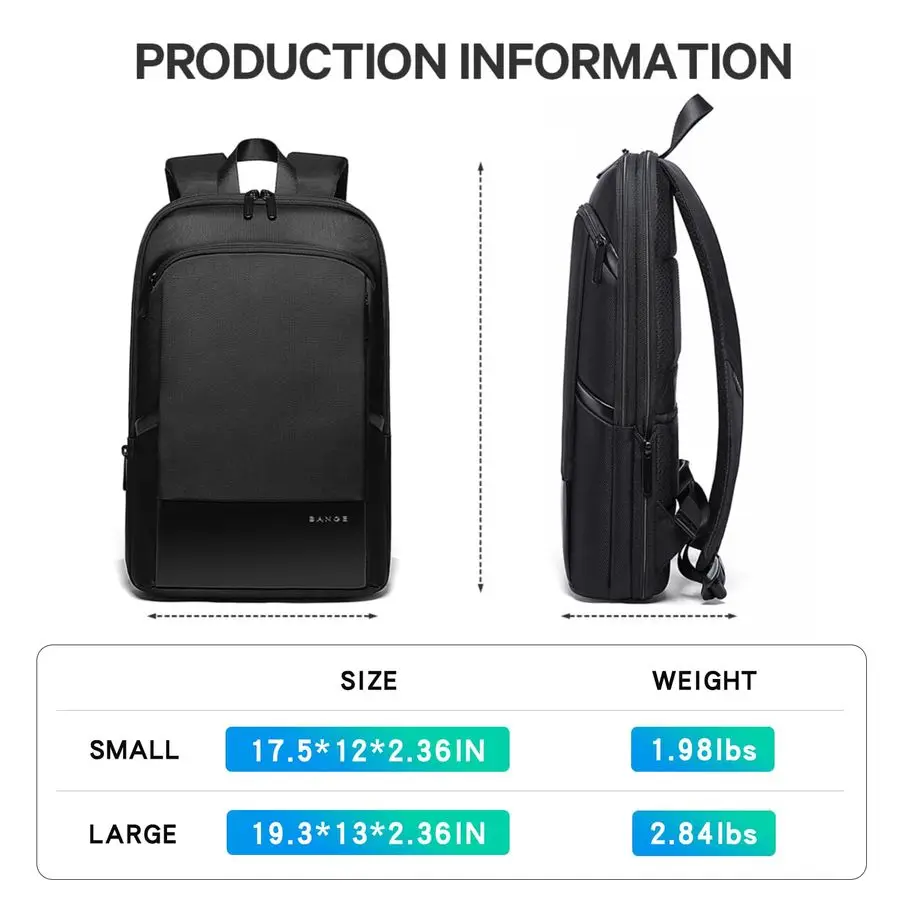 Slim Laptop Backpacks 17.3inch,Expandable Business Work Backpack for Men and Women Large