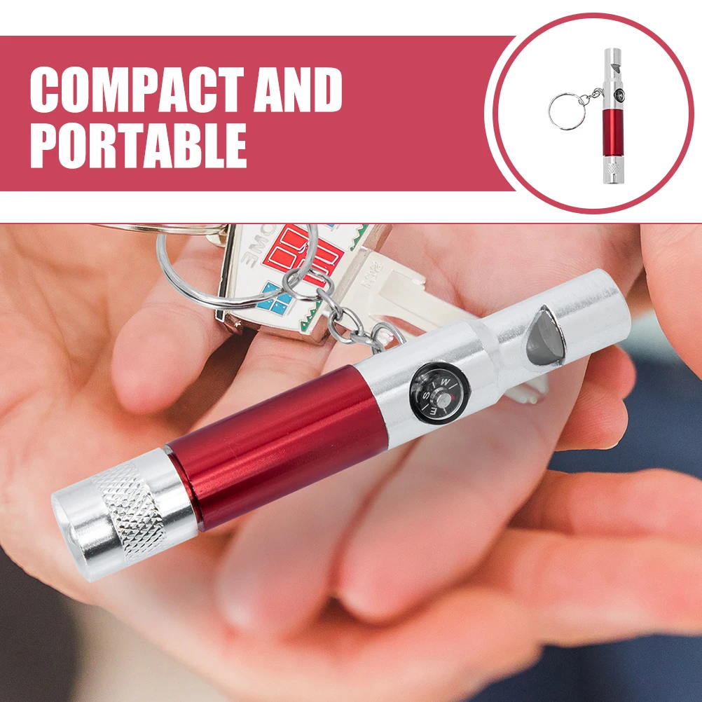 

Compass Whistle Multi Functional Survival Emergency Whistles Camping Signal Aluminum Alloy Multifunctional