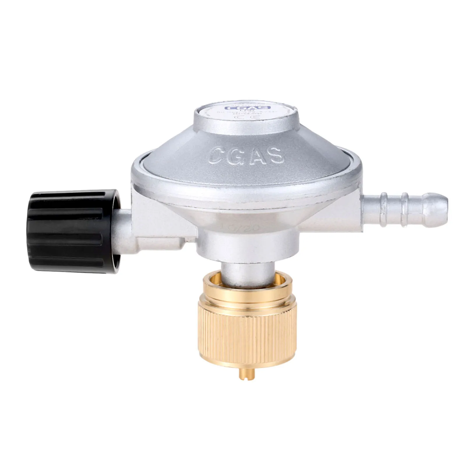 

Propane Low Pressure Regulator Ajustable Flow with 8mm Barb Hose Connection Connect 1LB Disposal Bottle Valve for Camping Stove