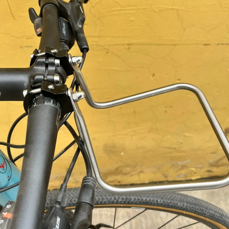 Durable Front Bike Rack 304 Steel Bicycle Luggage Carrier Handlebar Bag Frame Universal Multi-function Bicycle Load Accessories