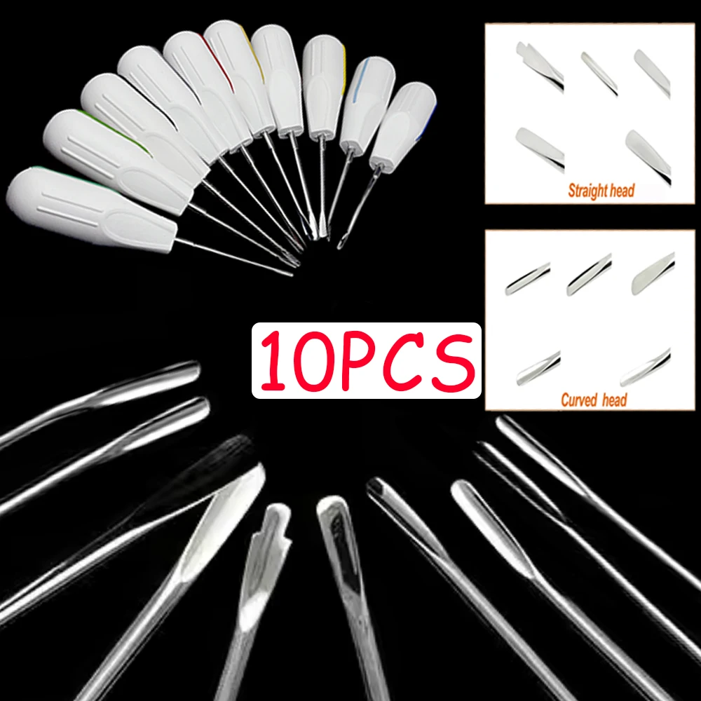 

10 шт., комплект выращивающих зубов, лифты с изогнутыми корнями для минимально инвазивных инструментов для извлечения зубов, набор хирургических стоматологических инструментов