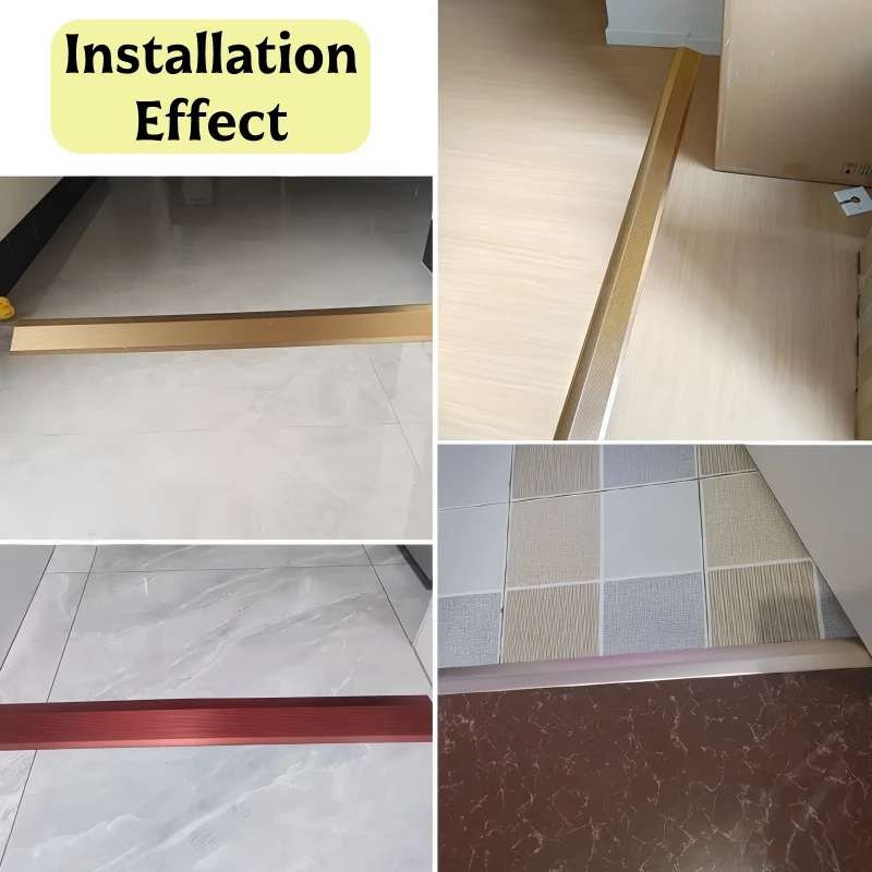 Anti-slip Stair Threshold Ramp Aluminum Profile 10-30mm High Low Drop Tile Floor Transition Strip Door Seam Edge Protector Strip - view 6