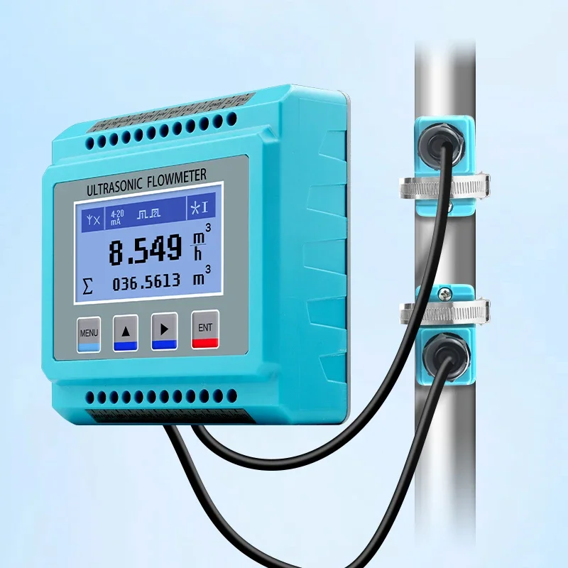 

2026 High-precision Portable Ultrasonic Flow Meter 4~20mA RS485 DN15 DN50 Ultrasonic Flowmeter for Water