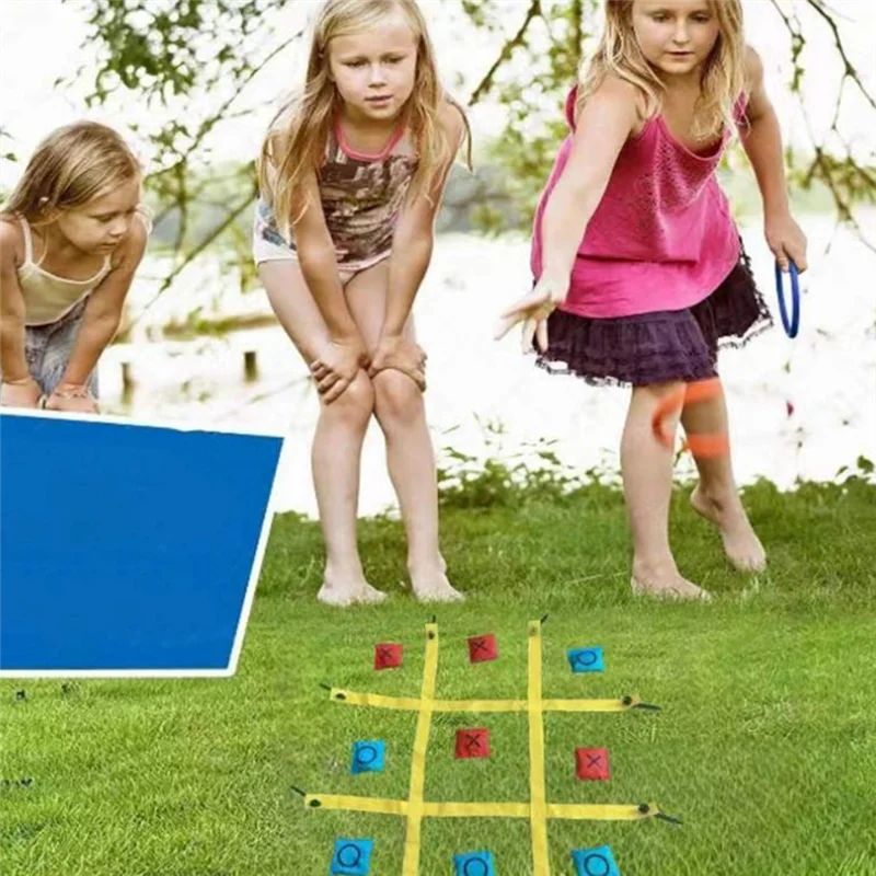 

A64T-Tic игровой набор Tac Toe Toss Outdoor Tic Tac Toe ткань с колом для мальчиков и девочек для взрослых и семьи