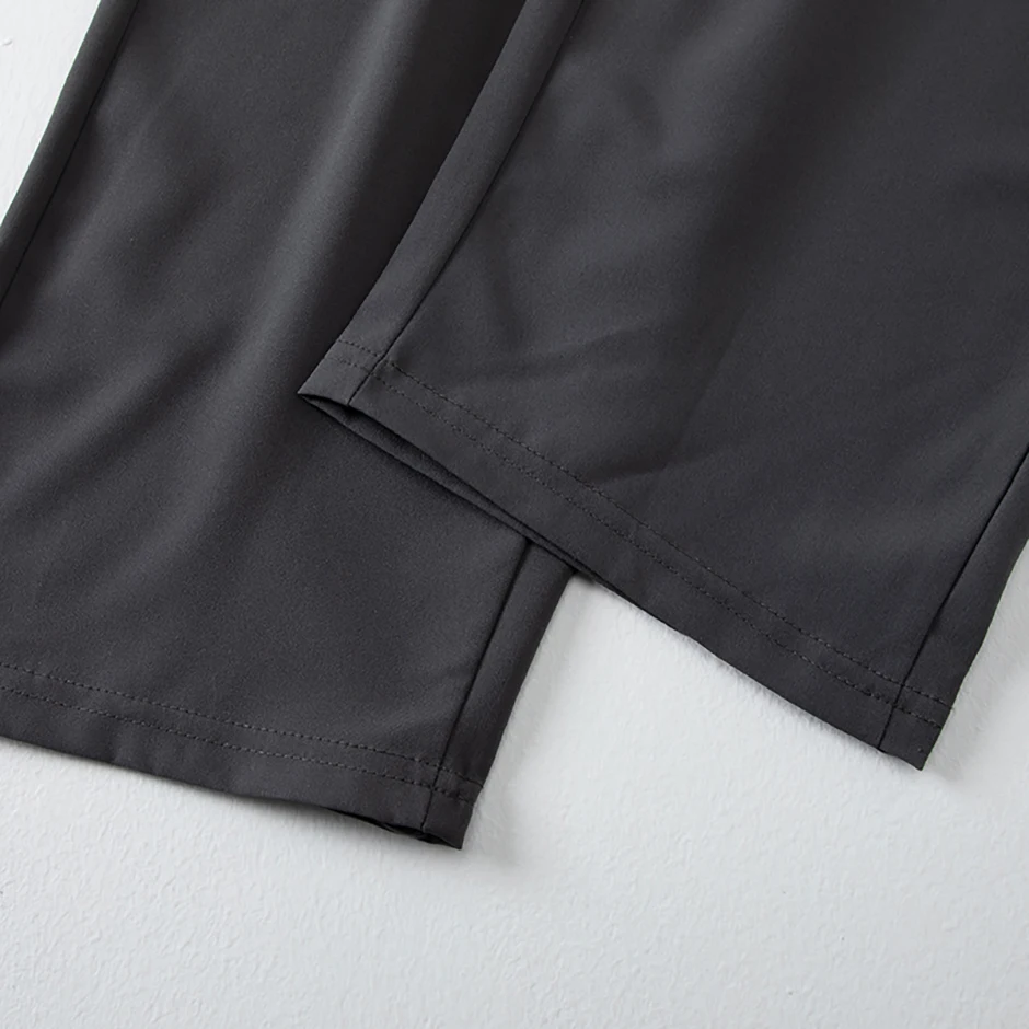 1/3-teiliges Set Damen-Hosen mit geradem Bein in Unifarbe für Frühling und Sommer, lässig, sportlich, bequem und modisch – Detail 7