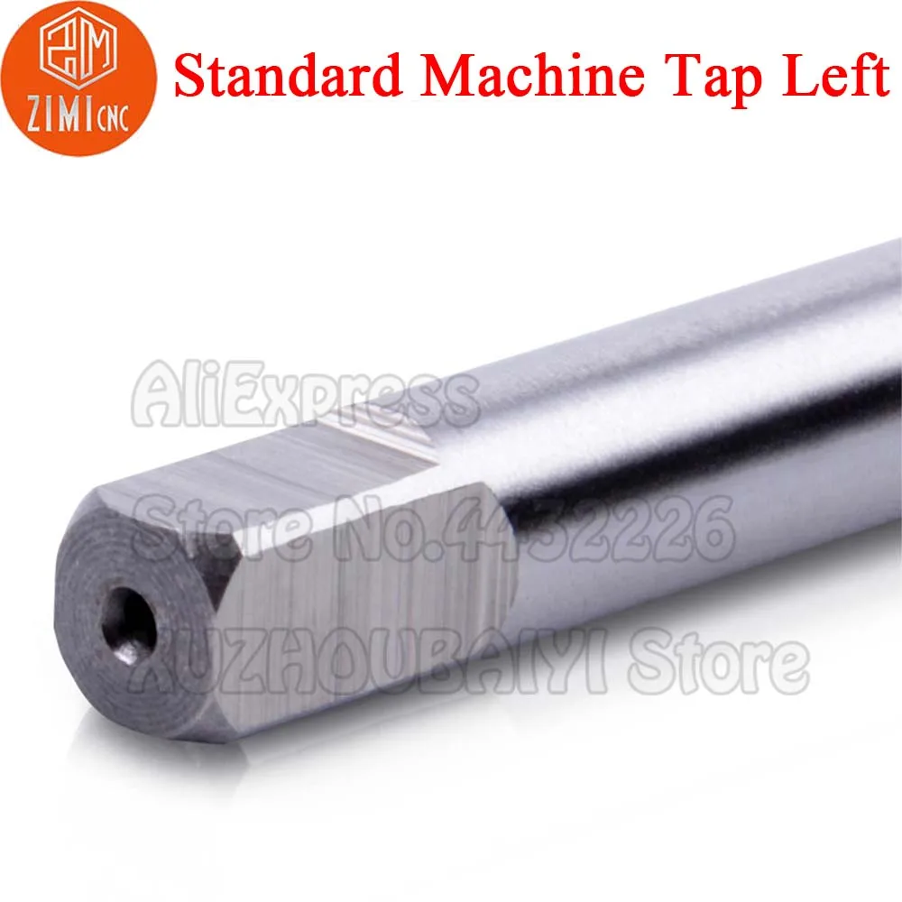 1Pc M2-M48ซ้ายเครื่องเกลียว HSS เหล็ก Plug Tap สกรูโลหะ Hole Tap เจาะสกรูเมตริกด้ายแตะ