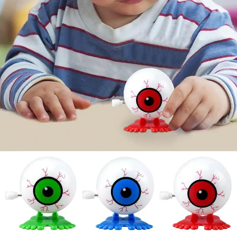 Wind Up Halloween Toys For Kids Jumping Walking Clockwork Eyeball Small Novelty Toys For Boys And Girls Horror Props Home