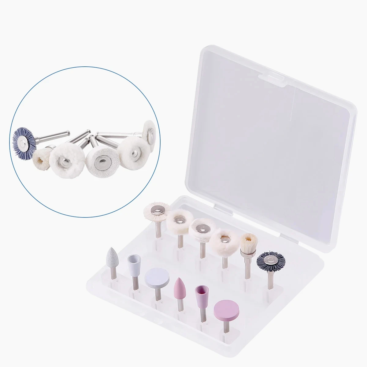 

Набор стоматологических силиконовых полировальных резиновых боров, 12 шт. | Шлифовальные головки для полировки зубов 2,35 мм RA Finisher для низкоскоростного наконечника