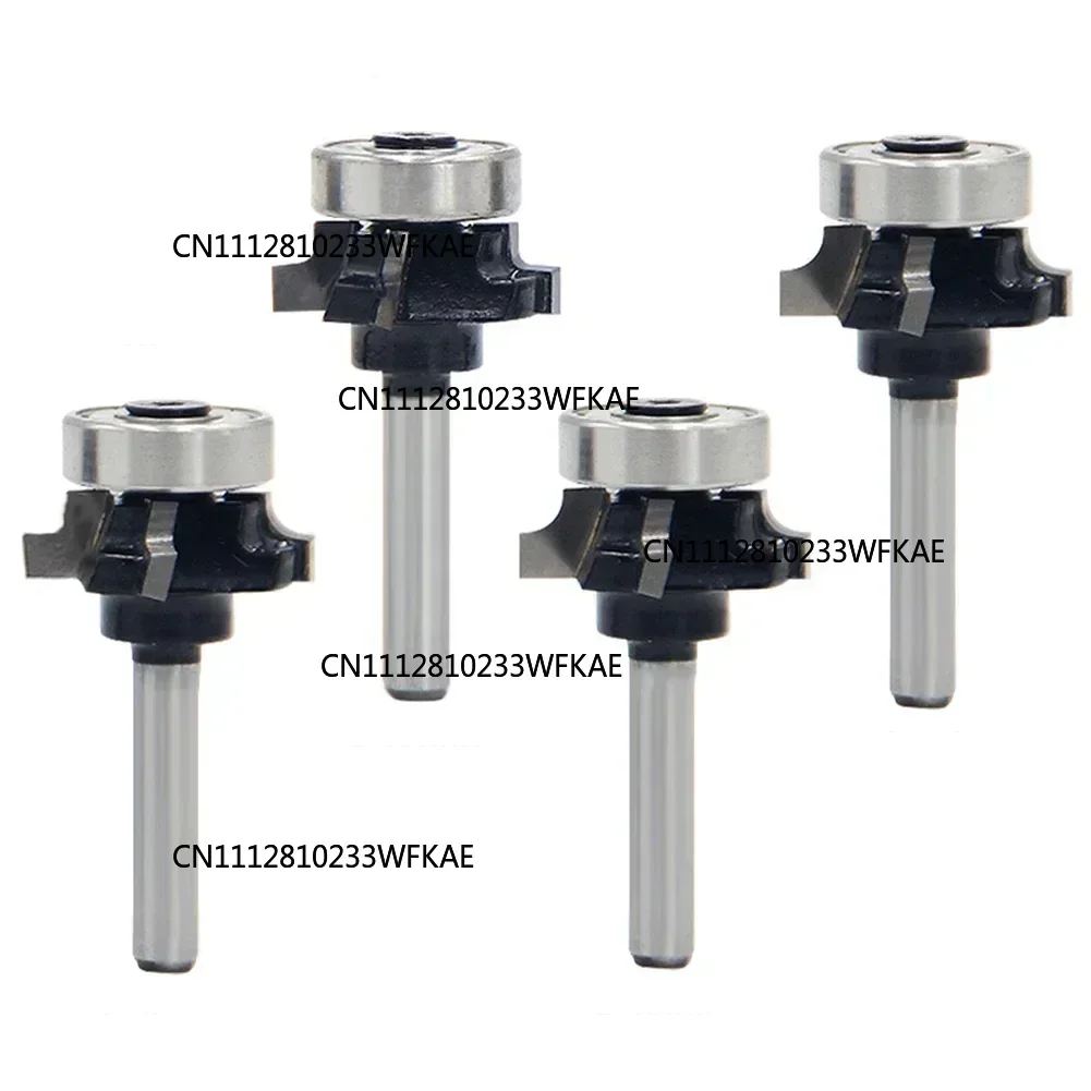 1pc R1/R1.5/R2/R3 4 Flutes Router Bit Woodworking Milling Cutter 1/4in Shank Trimming Cutter For Trimming After Edge Banding