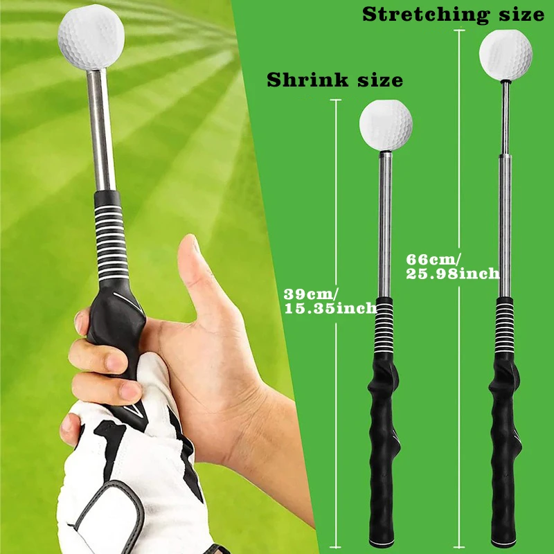 Golf Swing Practice Stick Golf Swing Trainer Retractable Practice Beginner Alignment Gesture Correct Wrist Golf Training Aids