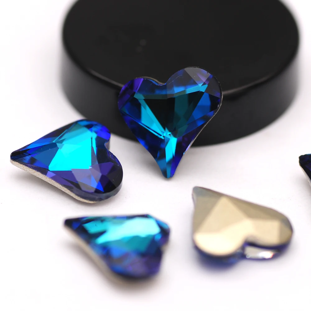 Süße Herz-Kristall-Strasssteine, mehrfarbiges Glas, DIY-Zubehör, lose Kleber auf Perlen zur Schmuckherstellung, Steine für Nagelzubehör – Detail 7