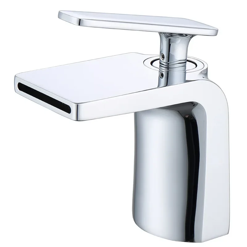 Basin Faucet Bathroom Cabinet Deck Mounted Water Tap Hot and Cold Washbasin Mixer Faucet Creative and Personalized Gold Tap