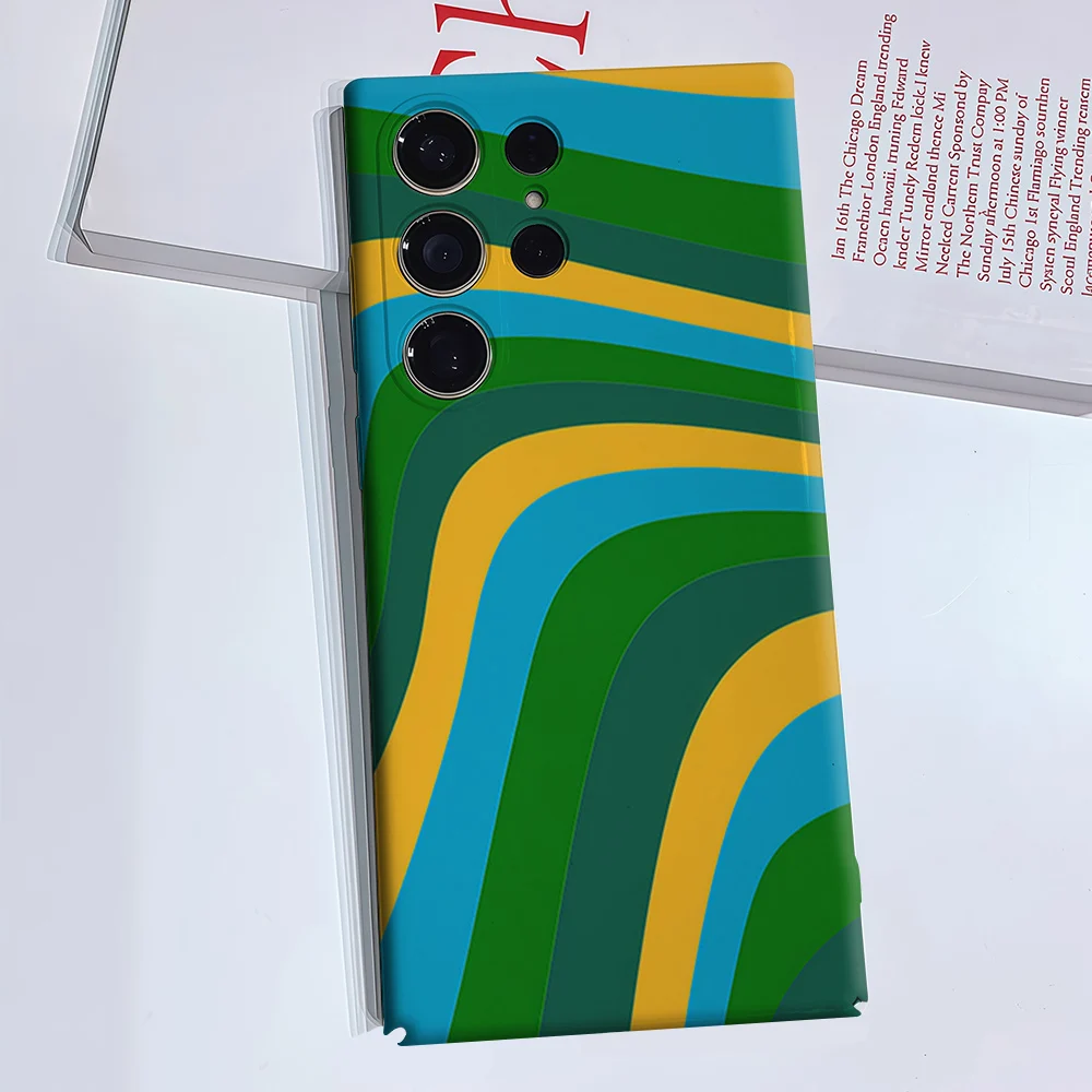 Wave Art  Phone Case for Samsung Galaxy S26 S25 S24 S23 Ultra Plus Luxury Double-layer anti-fall Back Cover