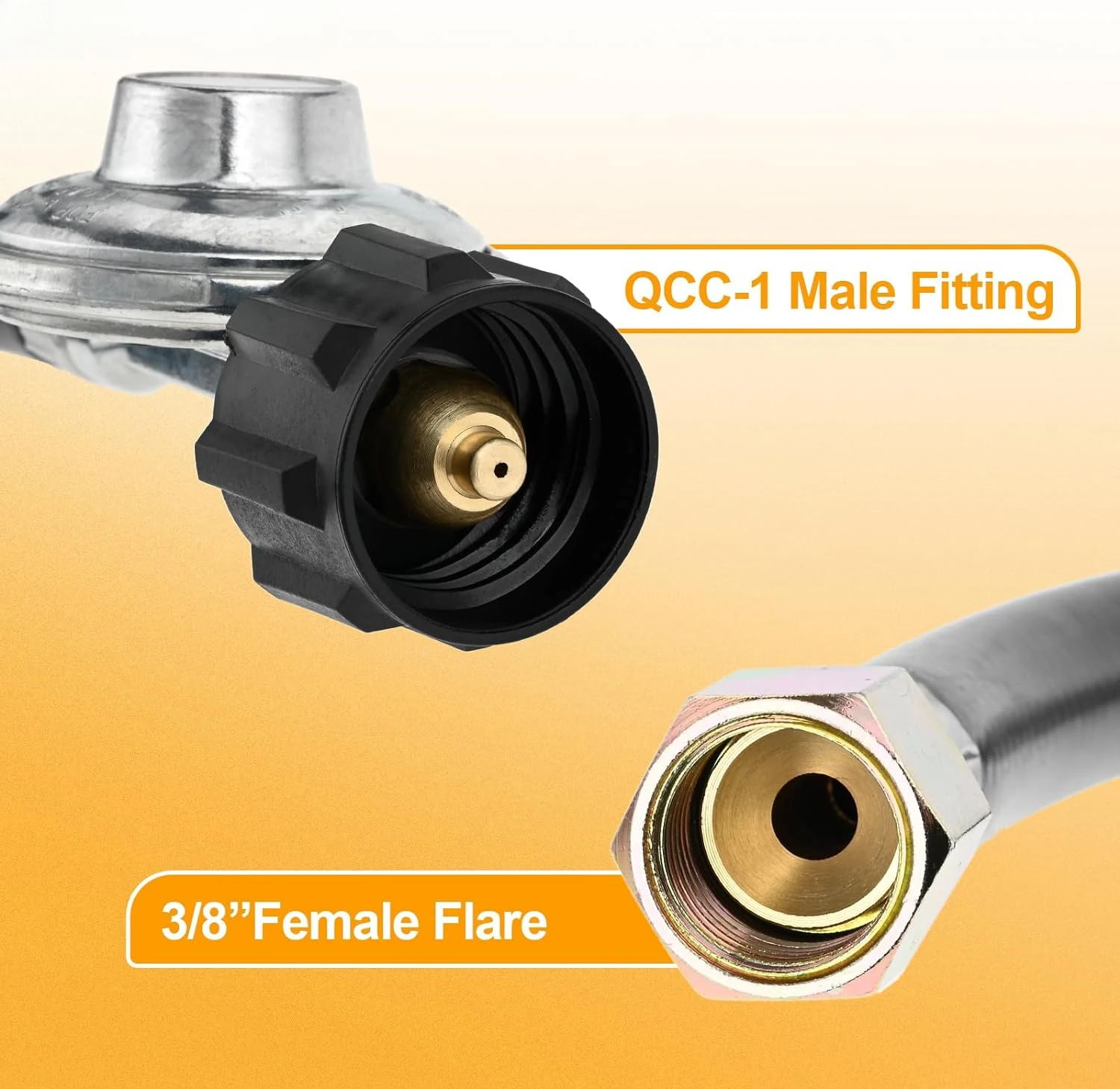 23080901 Natural Gas to Propane Conversion Kit Fit for Weber Genesis and Genesis II with 5FT Propane Regulator Hose 3pcs Orifice