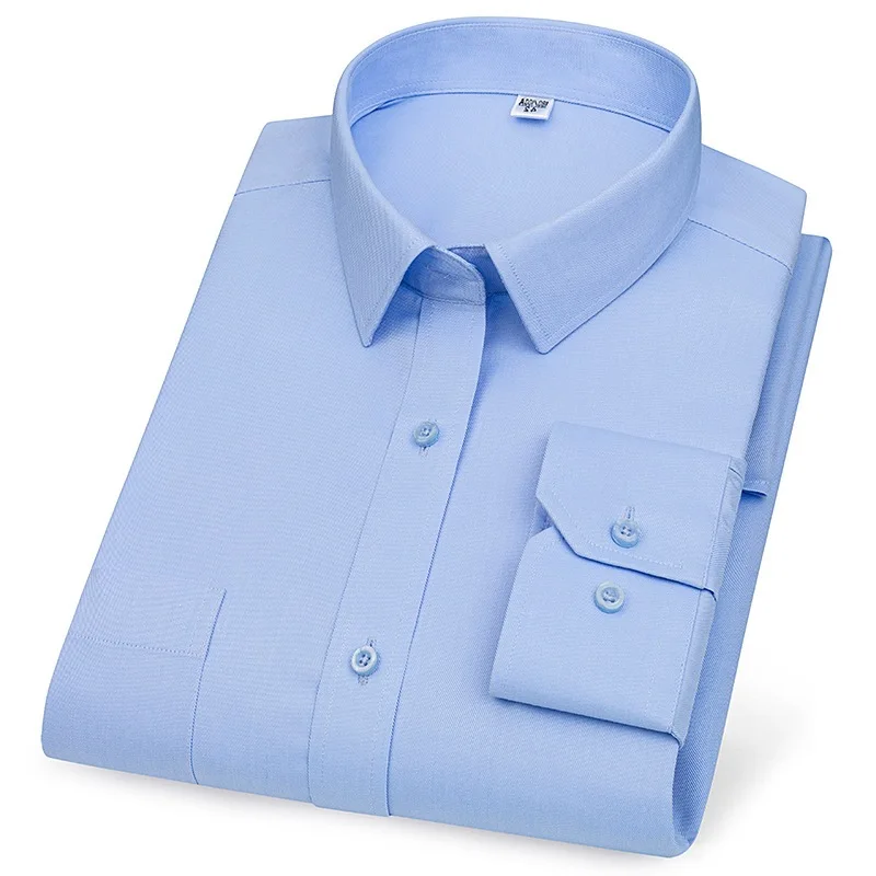 Men Long Sleeve Shirt Business Casual Dad Shirt Spring Autumn New Cotton