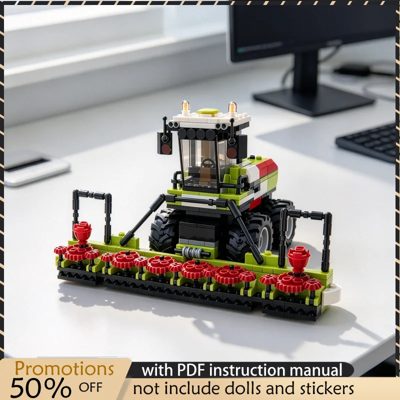 624PCS MOC Self-Propelled Forage Harvester Farm Machinery Model Building Blocks DIY Assembly Toy Adult Collector Desktop Gift
