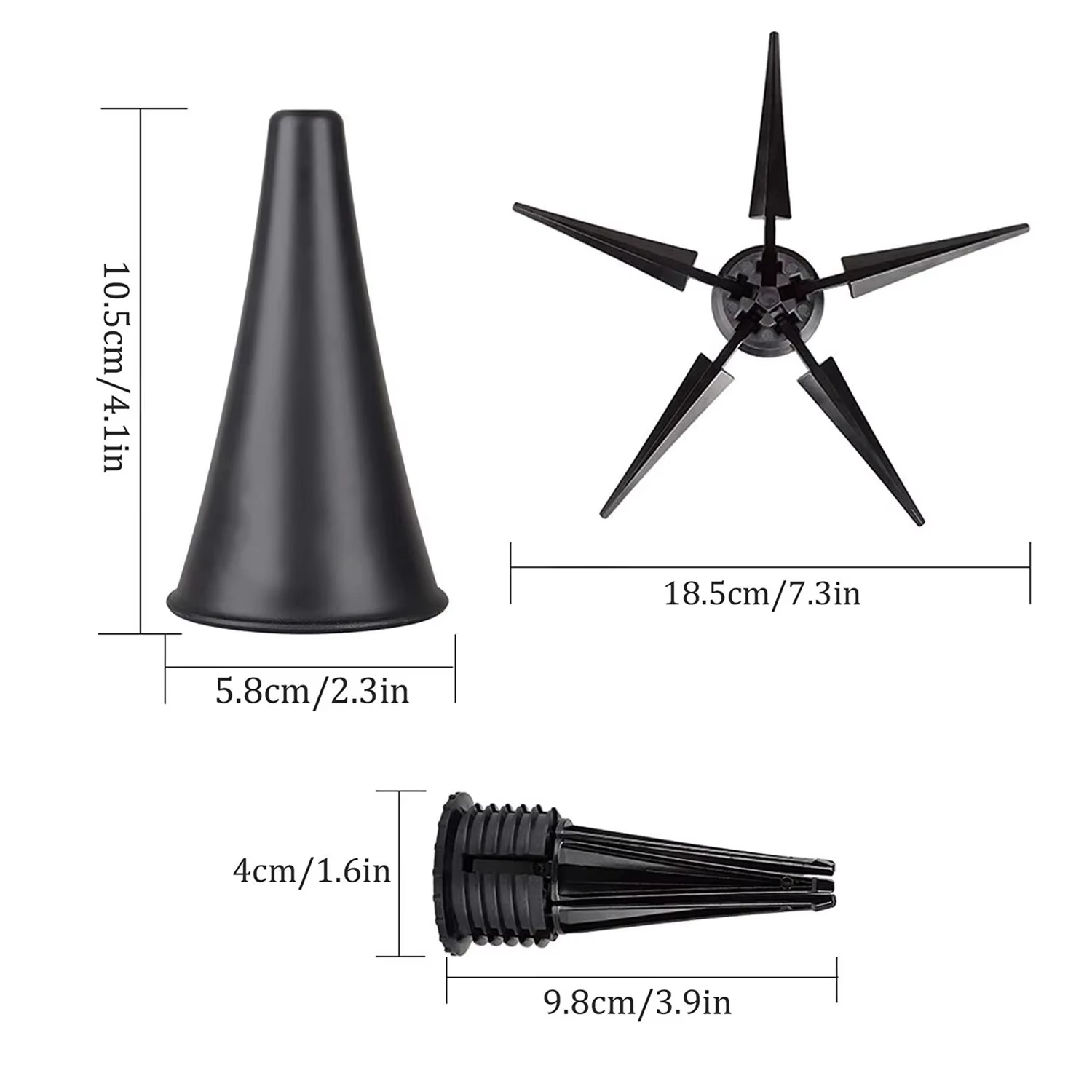 Black Portable Clarinet Stand Holder Foldable Support Metal 5-Leg Stand Wind Instrument Accessory