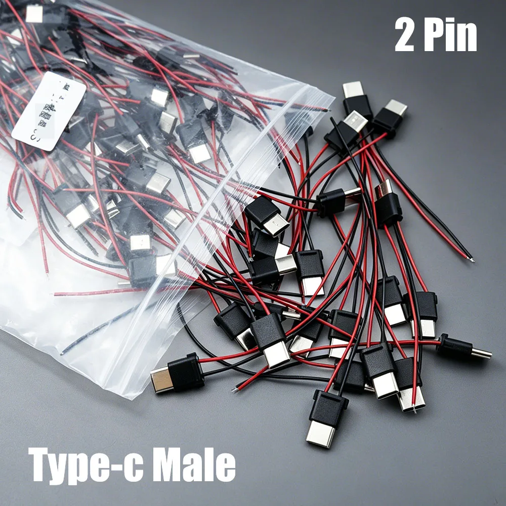 2/5PCS Type-C Male Head With Resistor Capacitor Type-C Modified Plug For Mobile Phone Power Bank Special Connector C Port