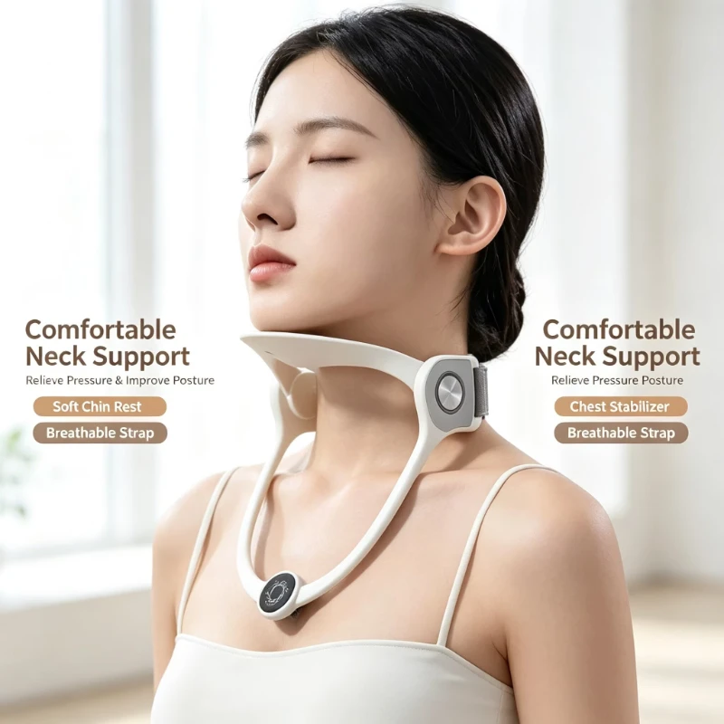 Adjustable Cervical Collar Forward Head Posture Corrector Anti Low Head Neck Support Brace