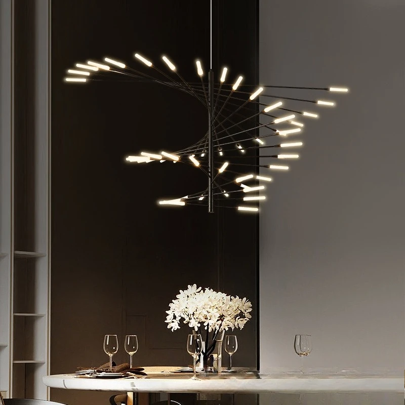 

Modern simple dining room chandelier villa living room personality creative art chandelier