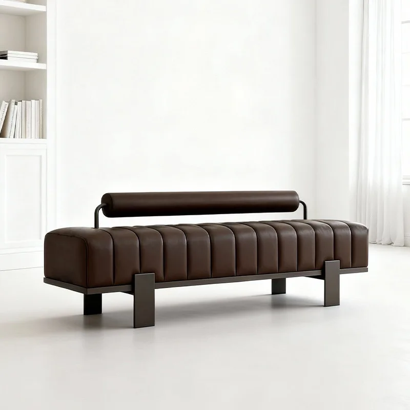 bedroom fabric bed end stool, hotel, homestay, shopping mall, leisure long bench, sales office showroom, sofa stool