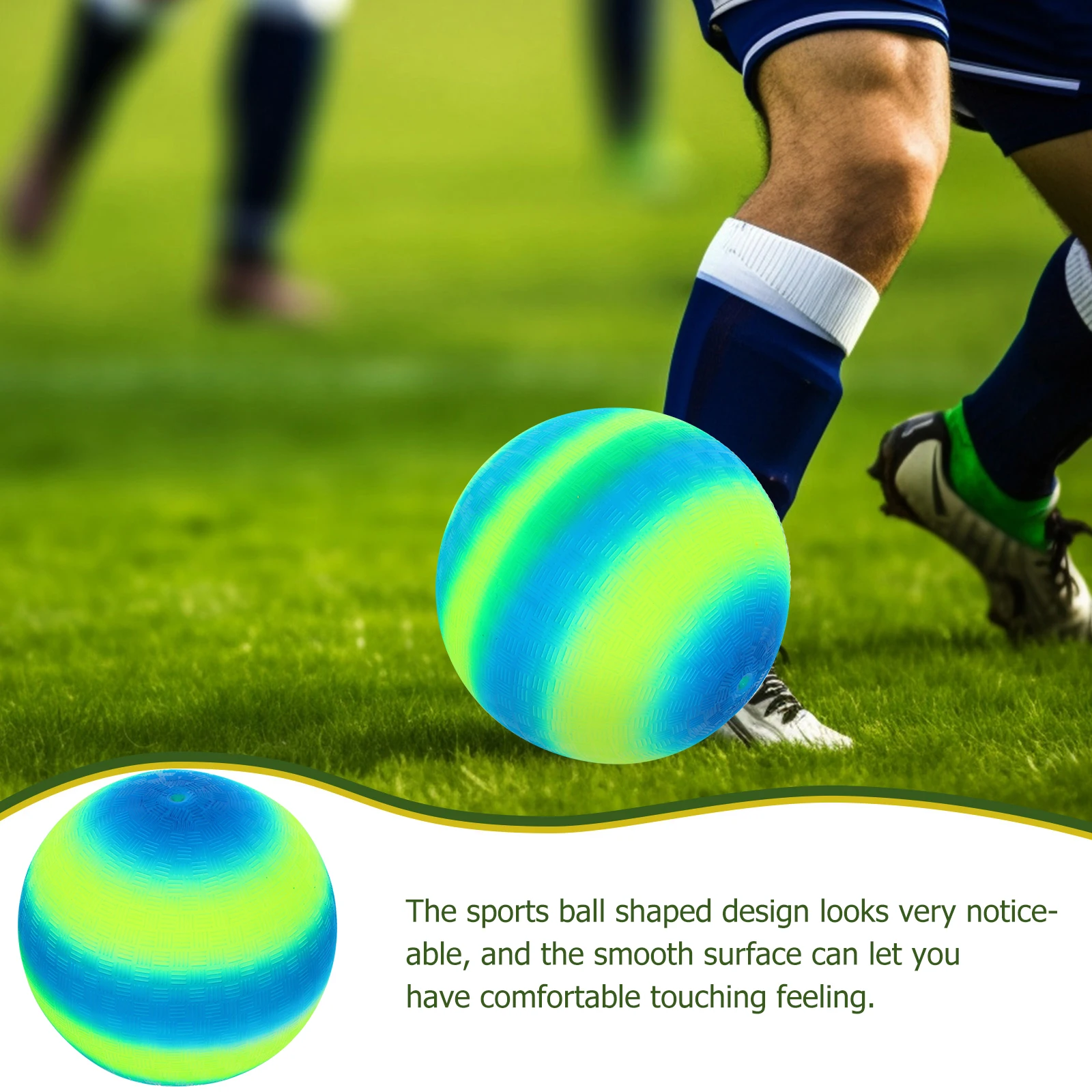 Klopfball 8,5 Zoll PVC Regenbogen-Spielplatzbälle für Kinder im Alter von 8 bis 12 Jahren Hüpfspielzeug Material Outdoor-Indoor-Spiele