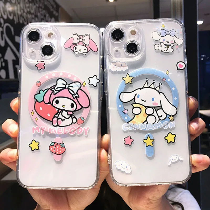 Sanrio Melody Pochacco Case For iPhone 15 11 12 13 14 Pro Max Mini XS XR 8 7 Plus SE 2020 Magsafe Magnetic Wireless Charge Cover