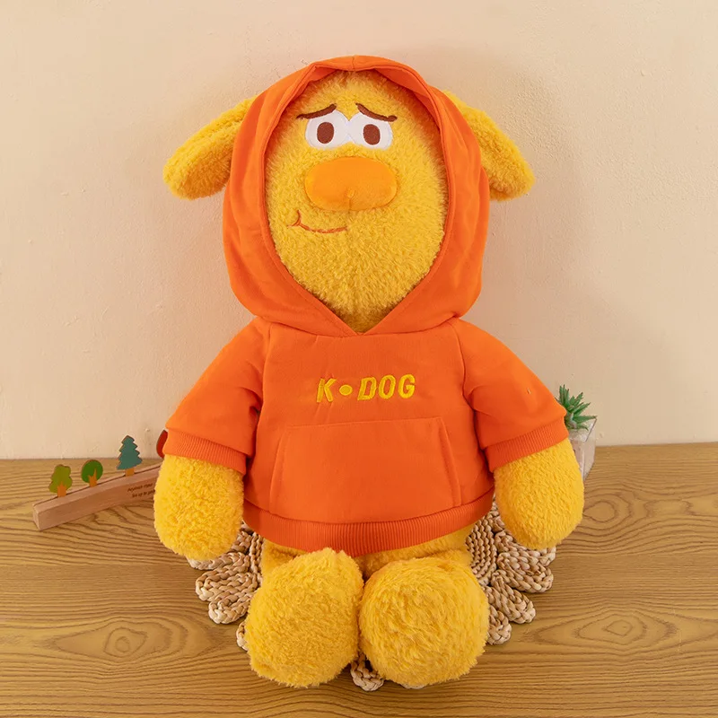 Kawaii Hoodie Puppy Plush Toy Hip Hop Dog Stuffed Doll Rapper Mascot Gift for Kids Birthday Xmas Present Cute Filled Animal Toy