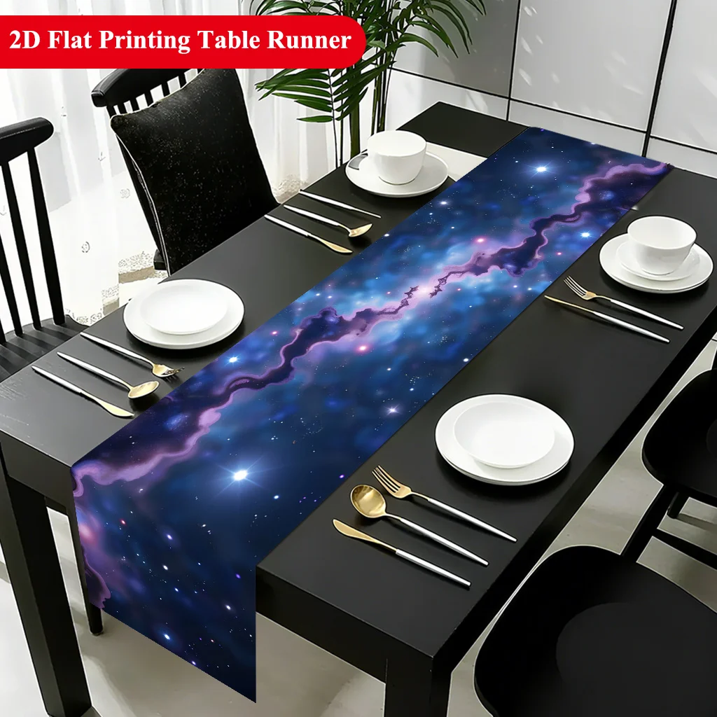 1 Piece of a Starry Sea Table Runner That Shines in the Night Sky, Suitable for Farmhouse Settings, Indoor Use, Kitchens, Celebrations, Table Decorations, Restaurant and Banquet Decorations