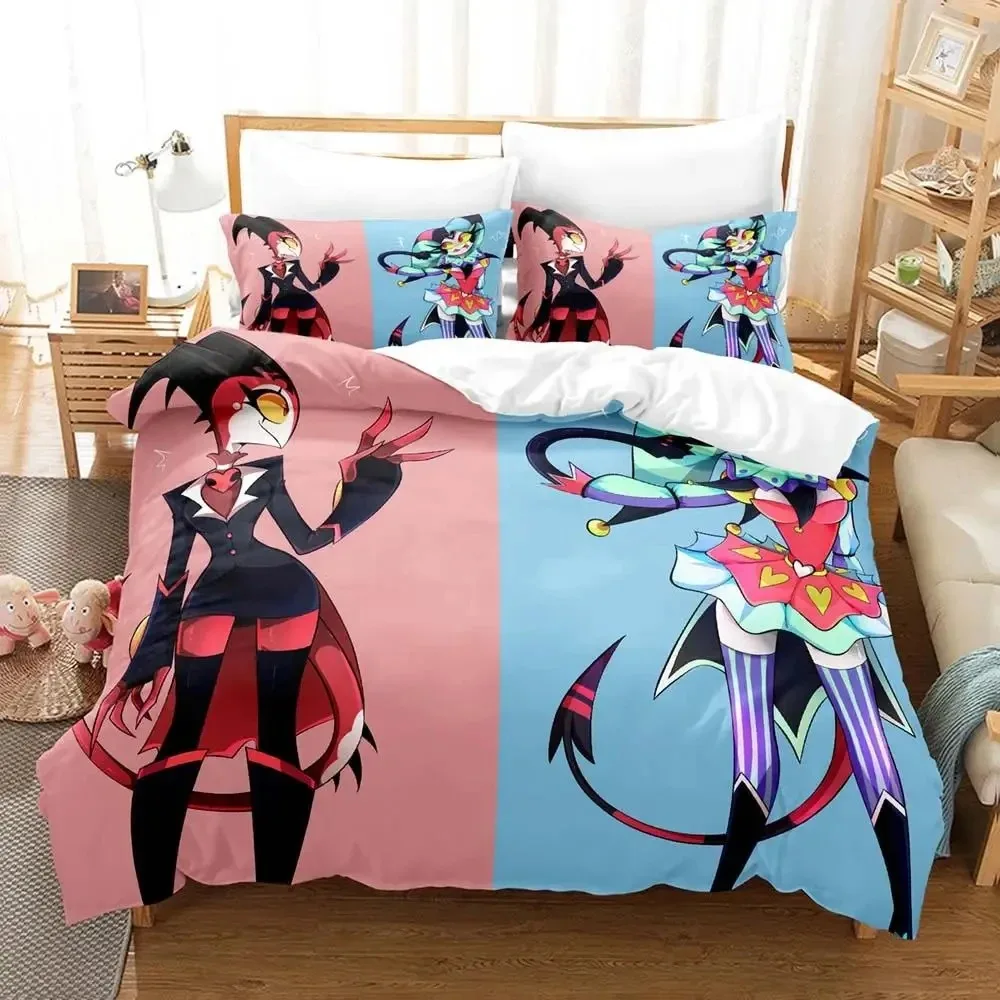 Exquisite 3D Helluva Boss Striker Wallpaper Digital Printing Bedding Set Duvet Cover Comforter Bed Youth Kids Girl Boys Gift