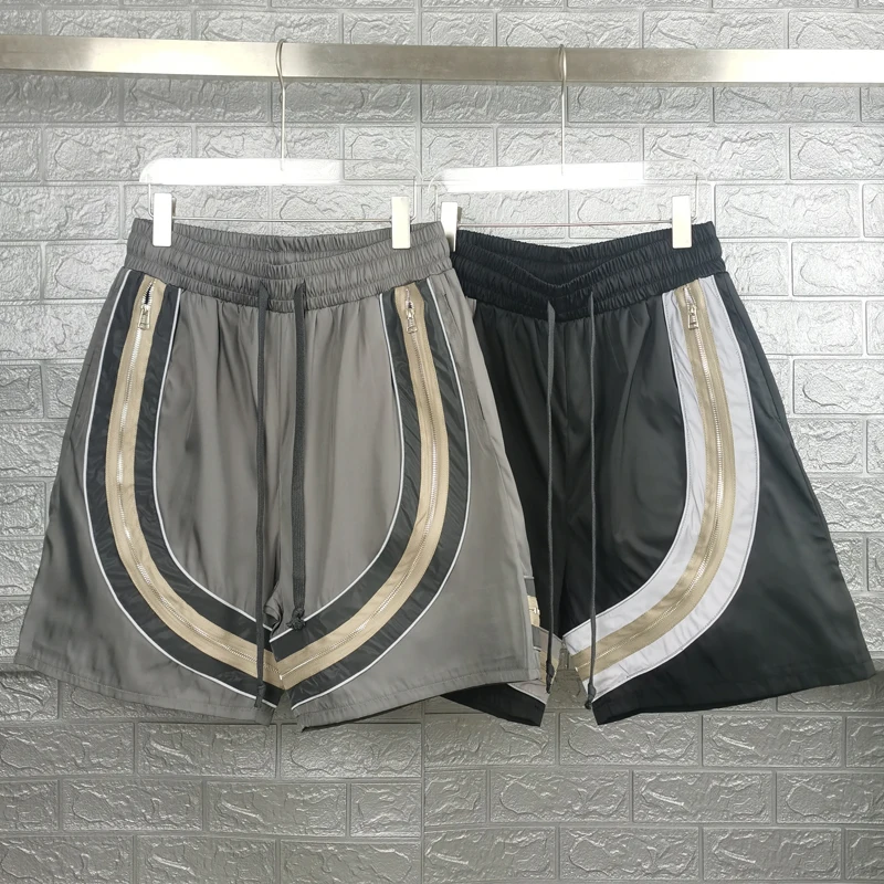 

Undermycar Men's Workwear ort Pants Five-Quarter Zipper Reflective Splicing Casual Multi-ket Functional Street Sle Sum...