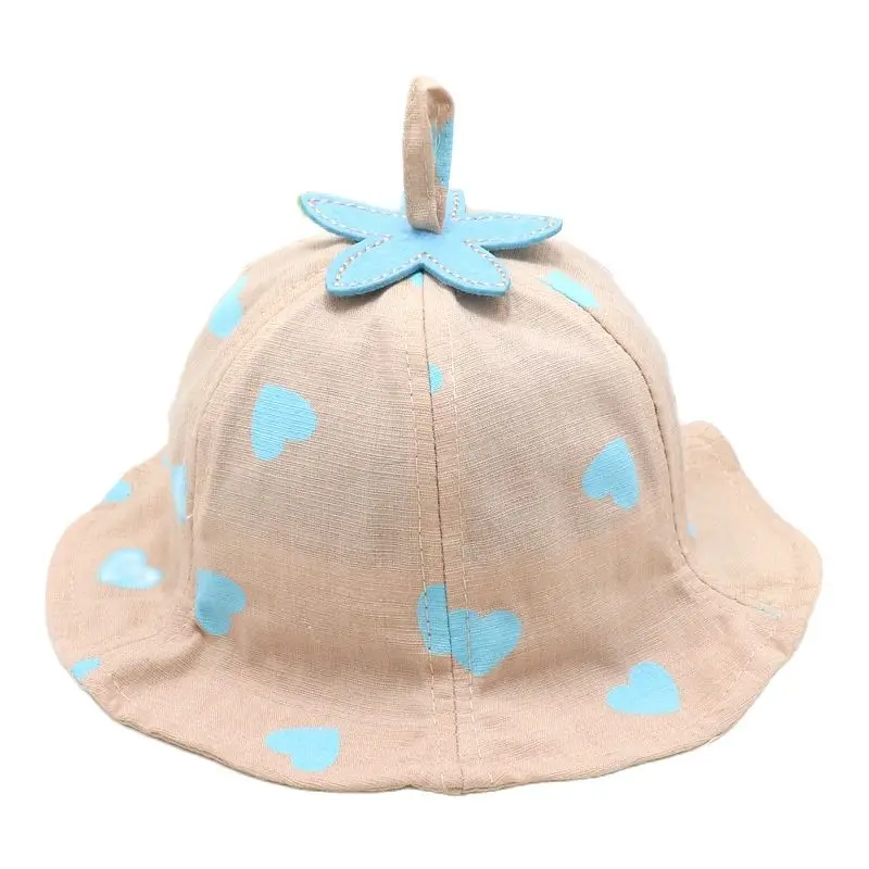 Spring Autumn 4 Colors Outdoor Bucket Hats Cotton Cap Hat for BABI GIRL Lovely Print Headwear Kids Accessories 6-24M