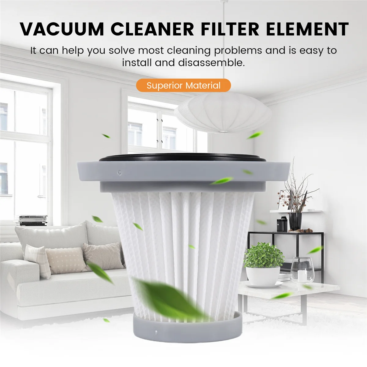 Filtro HEPA para Midea Handheld Aspirador de pó, Acessórios, Haipa Filtro, SC861, SC861A, 5pcs por conjunto