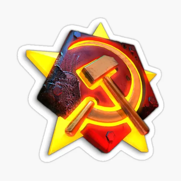 Soviet Socialism Sickle Hammer Flag Sticker Car Window Laptop Bumper Truck Bicycle Van Door Moto Wall Glass Helmet Camper Decal