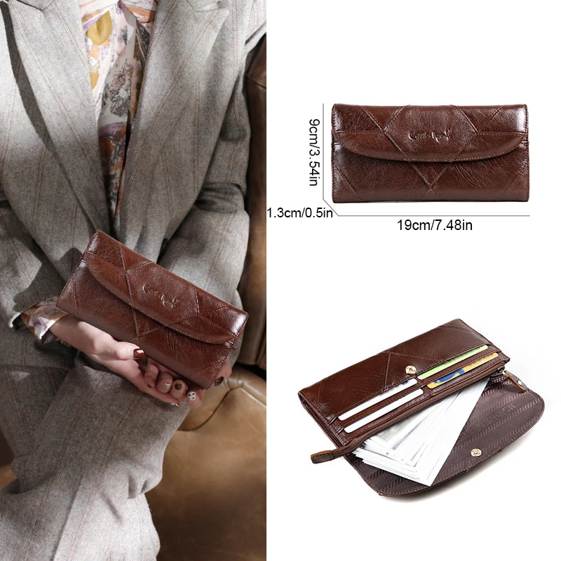 

Genuine Leather Long Women wallets Free Shipping Female Clutch Bag Designer Luxury Women‘s Purse