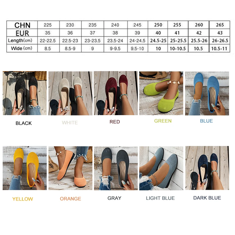 Chaussures plates rondes Parker pour femmes, baskets à enfiler avec document solide, mocassins de ballet respirants décontractés, grande taille à 43, nouveau, 2024