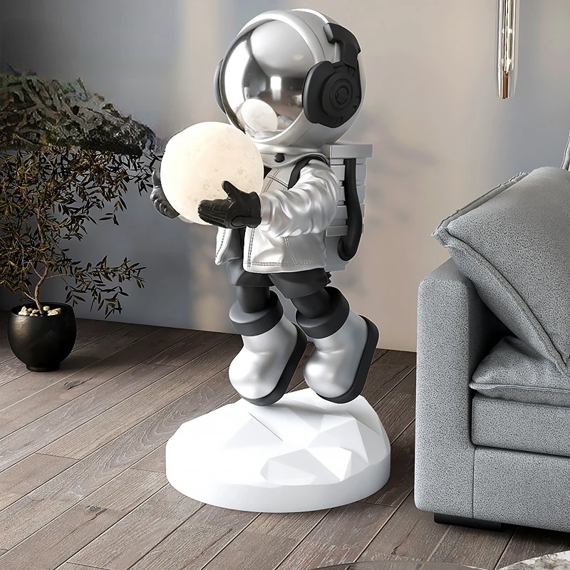 

Astronaut Large Landing Ornaments Statue Decor Housewarming Gift Living Room Decorations Aesthetic Home Accessories