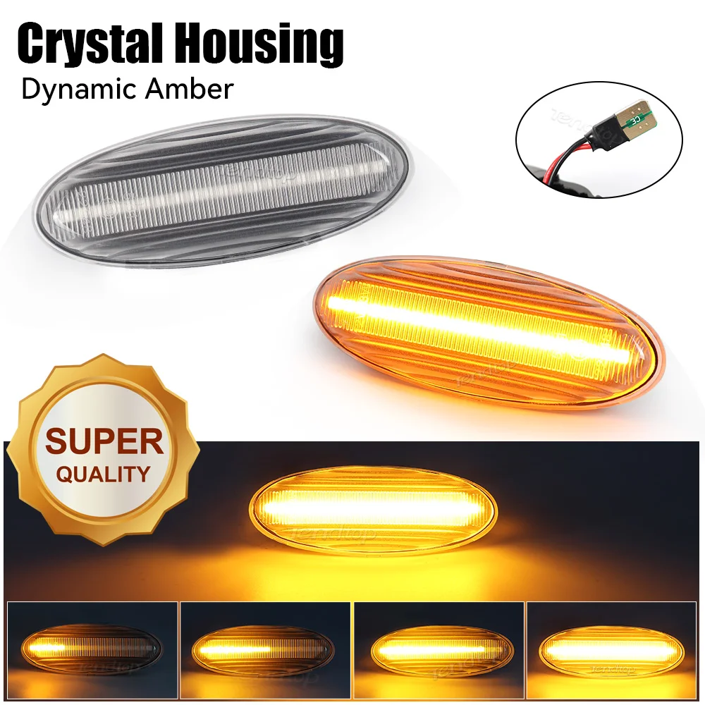 Dynamic Fender Side Marker Lamp Turn Signal Light Repeater For MAZDA 323 626 MPV Premacy Protege MX-6 Tribute
