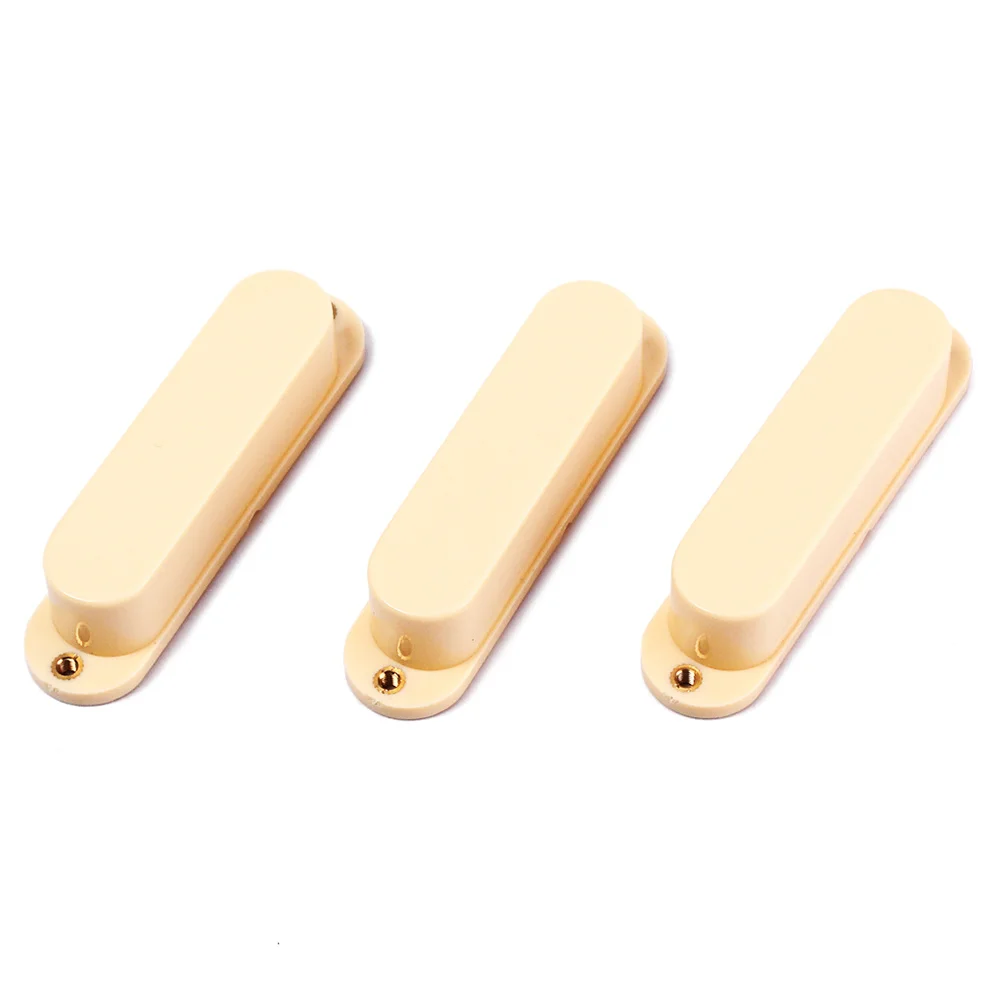 

3Pcs Durable Plastic Guitar Pickup Covers Style Single Coil No Holes Copper Eyes Electric Guitar Accessory Set