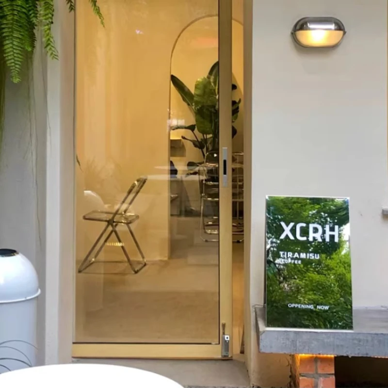 Floor Standing Stainless Steel Signboard Photo Mirror Billboard for Cafes Advertising Board Promotional Sign for Retail Spaces
