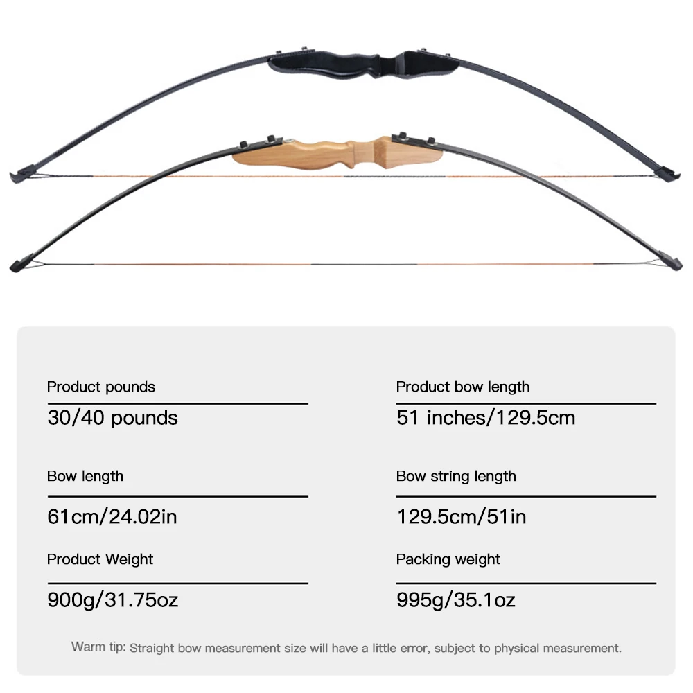 Archery Equipment Straight Bow Luxury Bow and Arrow Set Split Wooden Bow and Arrow Wooden Handle Straight Bow Scenic Area Arrow