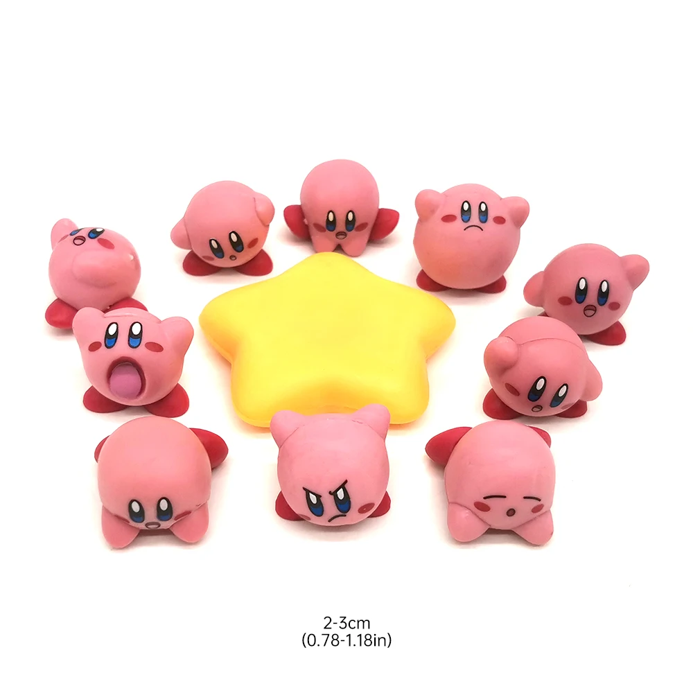 Game Kirby Pile Up Figure Mini Ornament Dolls Cute Cartoon Figurine Stackable Children Educational Toys Gifts