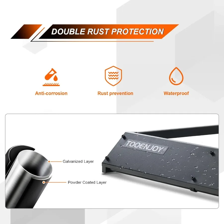 حامل سلة البضائع على السطح مقاس 59 × 35.4 × 4.7 بوصة لسيارات الدفع الرباعي والشاحنات الصغيرة حامل أمتعة علوي متين للسيارة مع وزن 200 رطل #3