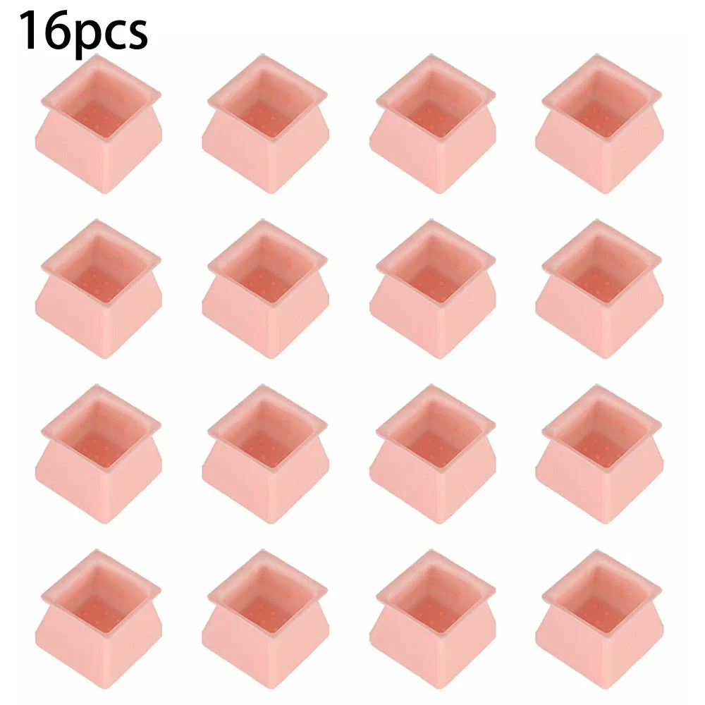 16/32Pcs Silicone Furniture Leg Protection Cover Table Feet Pad Floor Protector 3.7*3.7*3 Cm Silicone