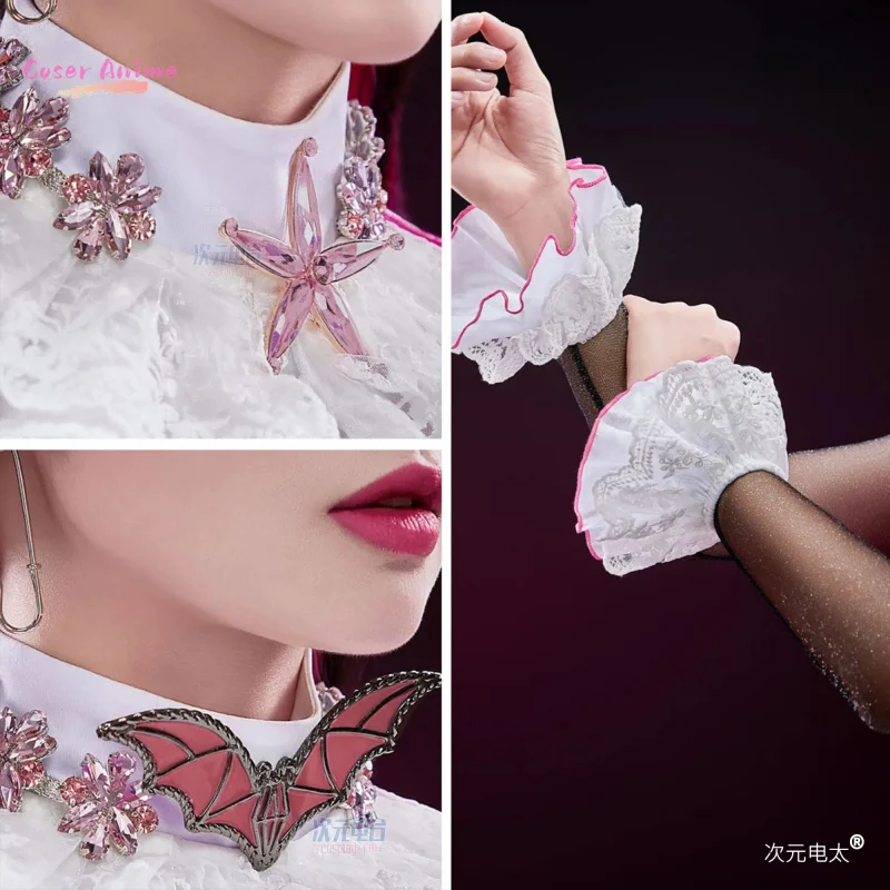 Juego Monster High Dráculaura Cosplay disfraz uniforme fiesta de Halloween para mujeres hombres accesorios de Carnaval