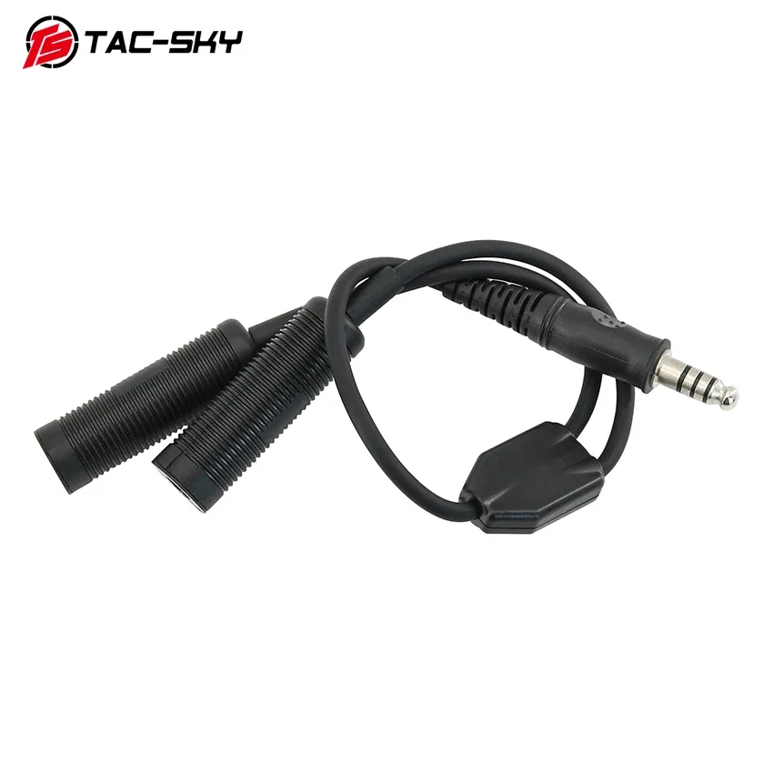 TS TAC-SKY TACTICAL HEADSET ACCESSORIES Single To Dual Communication Adapter For SORDIN COMTA Headsets