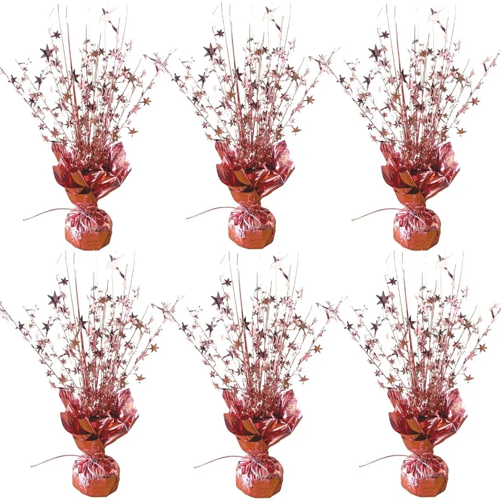 

6 Pack Metallic Foil Spray Centerpiece Star Table Decoration Burst Table Centerpieces for Birthday Wedding Anniversary Graduatio